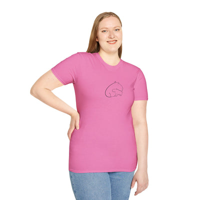 Capybara  Cuddles - Minimalist Softstyle Tee