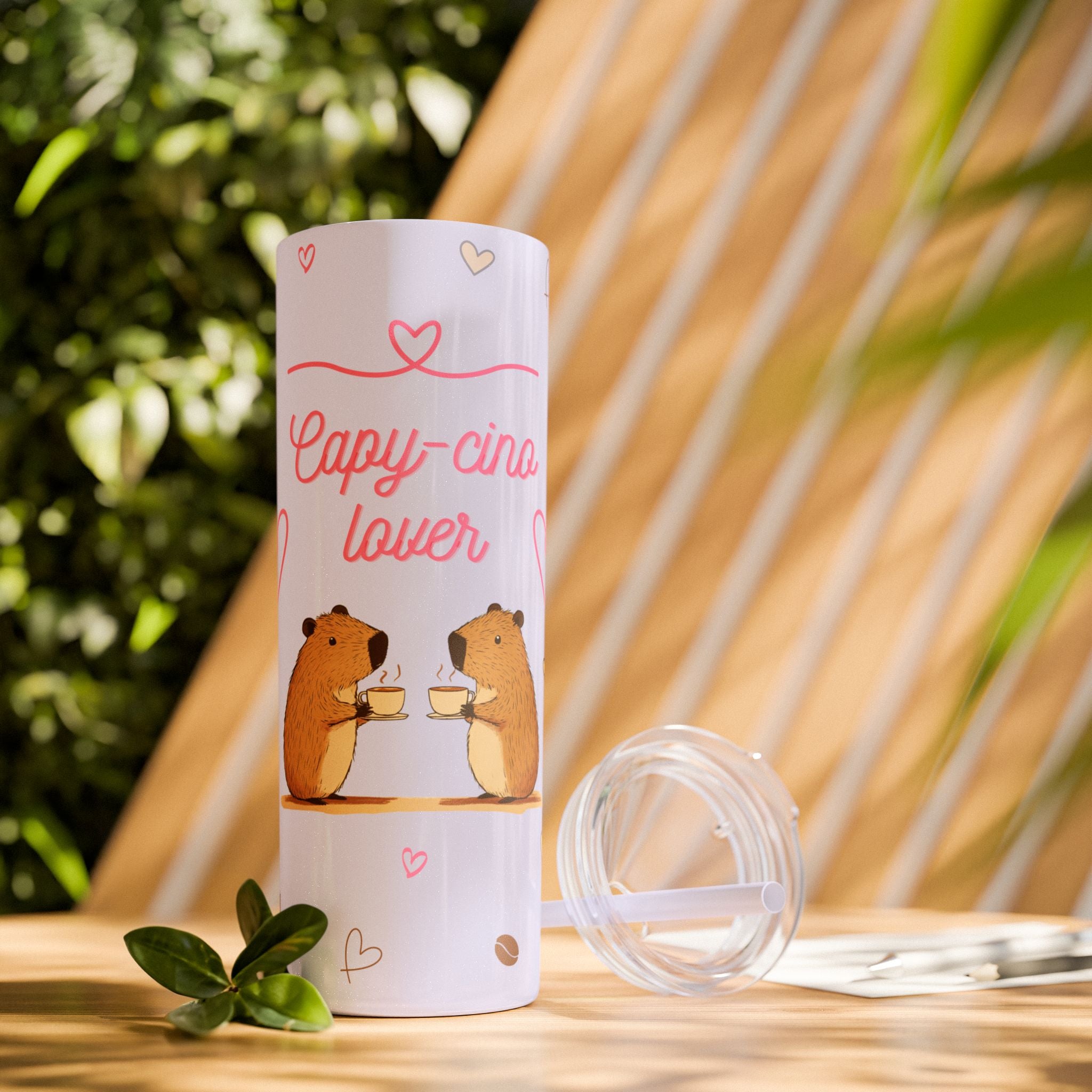 Capycino Lover Travel Mug – Capybara Coffee Skinny Tumbler