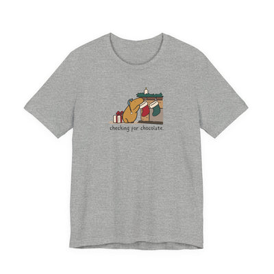 Checking for Chocolate Funny Christmas Capybara Softstyle Tee