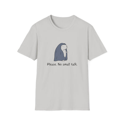 Funny Introvert Tee - "Please.  No Small Talk." Capybara Shirt
