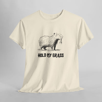Hold My Grass T-Shirt | Funny Chill Graphic Heavy Cotton Tee - view 7