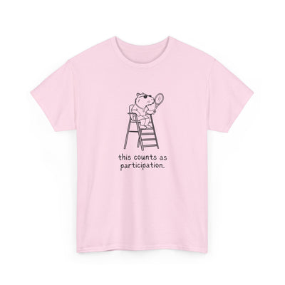 Country Club Parody – Capybara Tennis “This Counts as Participation” Heavy Tee