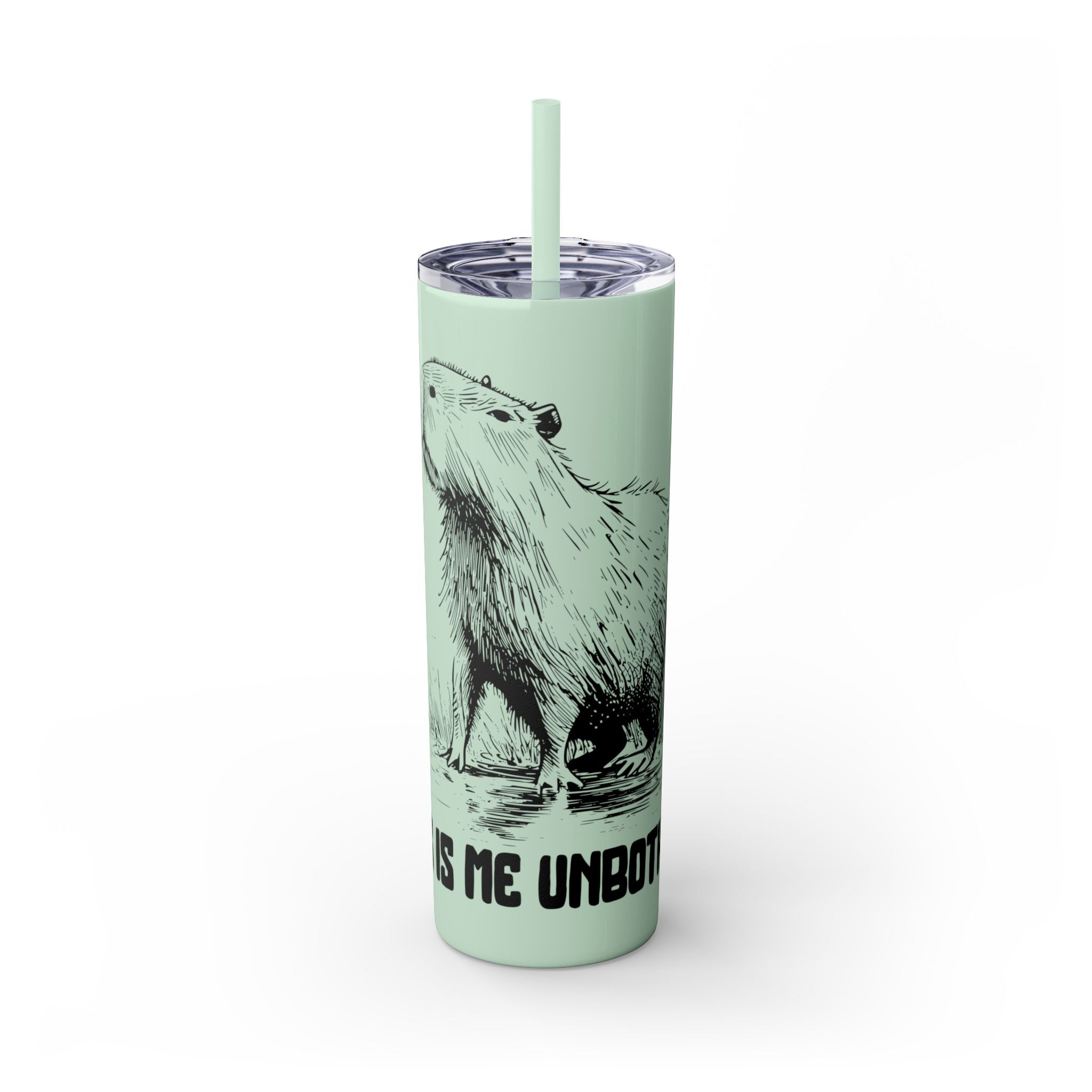 This Is Me Unbothered – Capybara Coffee Skinny Tumbler