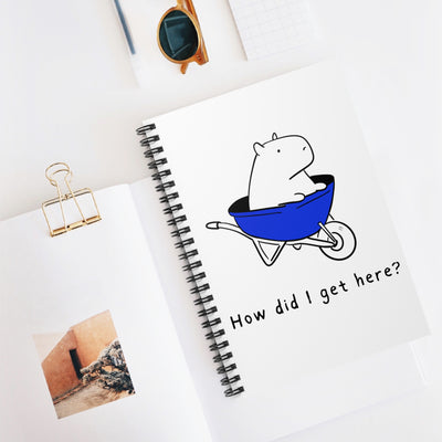 Funny Capybara Notebook – “How Did I Get Here?” Humor Journal