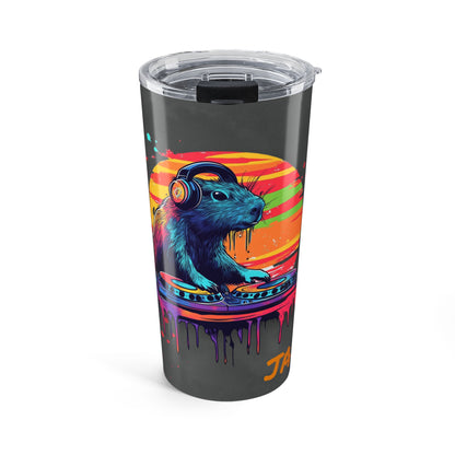 Personalized DJ Capybara Tumbler – Music Lover Gift | Funny 20oz Insulated Tumbler
