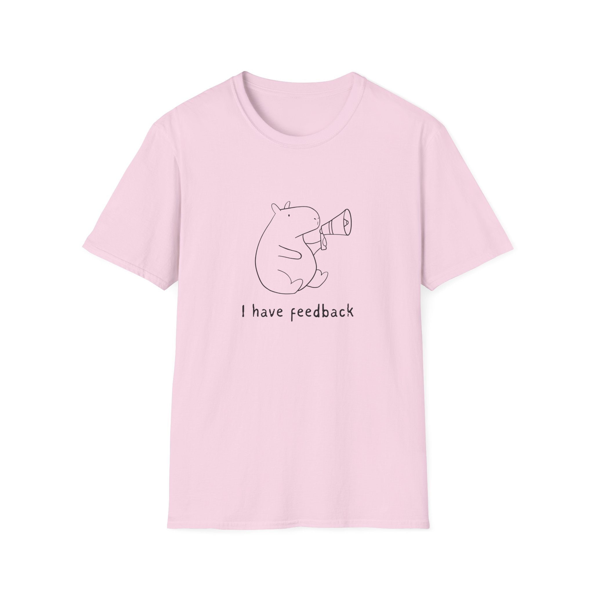 Funny Capybara T-Shirt – “I Have Feedback” Minimalist Graphic Tee