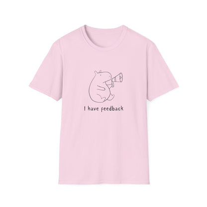 Funny Capybara T-Shirt – “I Have Feedback” Minimalist Graphic Tee