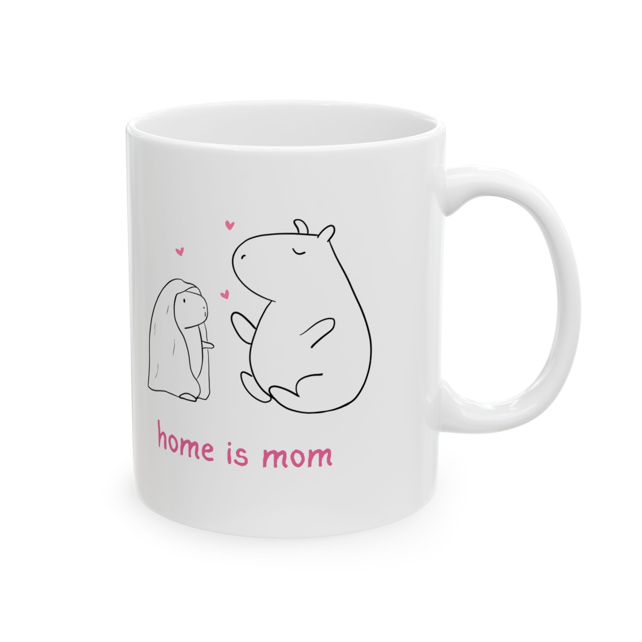 Home is Mom Mug – Cute Capybara Mother’s Day Gift for Mom