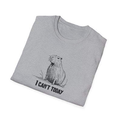 "I Can't Today" Funny Capybara Adult Softstyle Tee