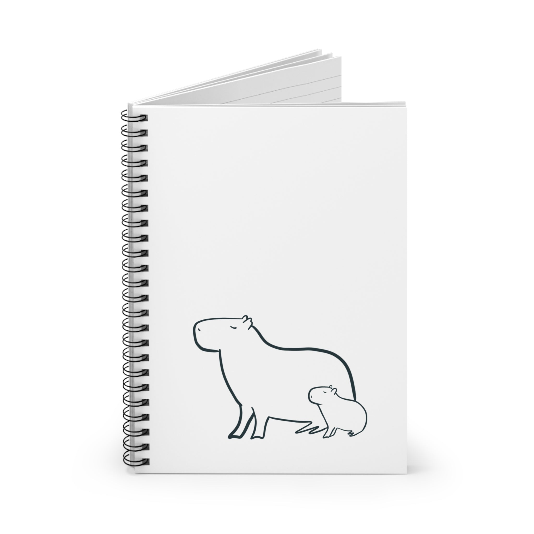 Minimalist Capybara Notebook – Cute Aesthetic Animal Journal