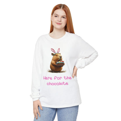 Here for the Chocolate - Unisex Long Sleeve T-Shirt (ADULTS)