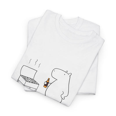 Multitasking BBQ – Funny Capybara Grilling Heavy Tee