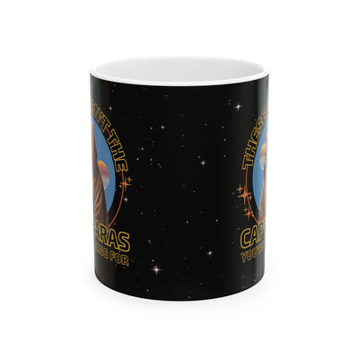 Capybara ceramic mug design - detail view