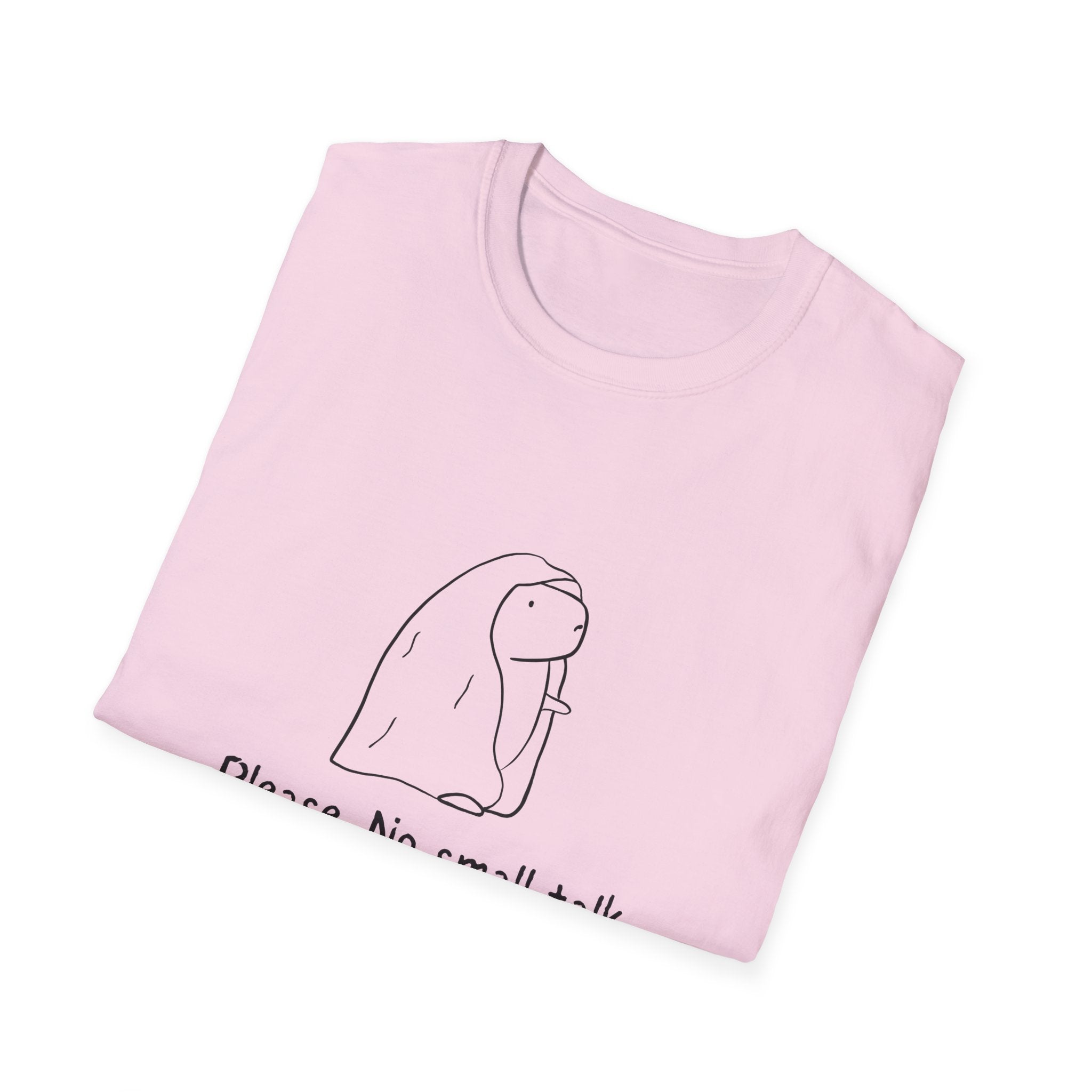 Funny Introvert Tee - "Please.  No Small Talk." Capybara Shirt