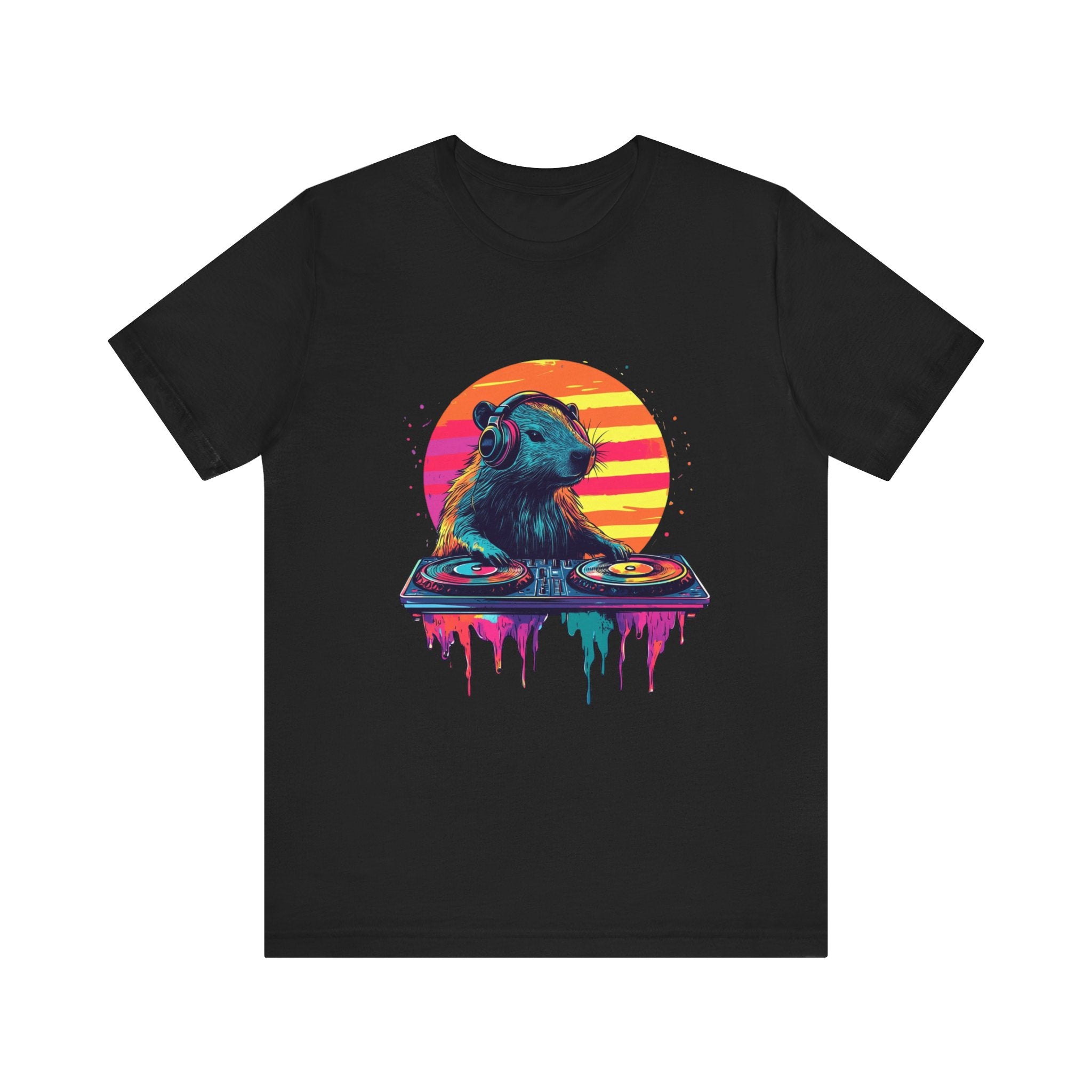 DJ Capybara Doublepaw Disk - Unisex Short Sleeve Tee