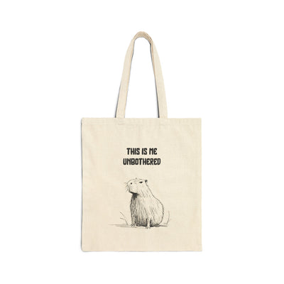 This Is Me Unbothered Capybara Canvas Tote Bag