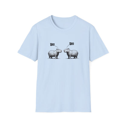 Funny Capybara Bro T-Shirt, Animal Lover Gift, Cute Humor Tee, Unisex Casual Wear, Fun Birthday Present, Quirky Graphic Shirt