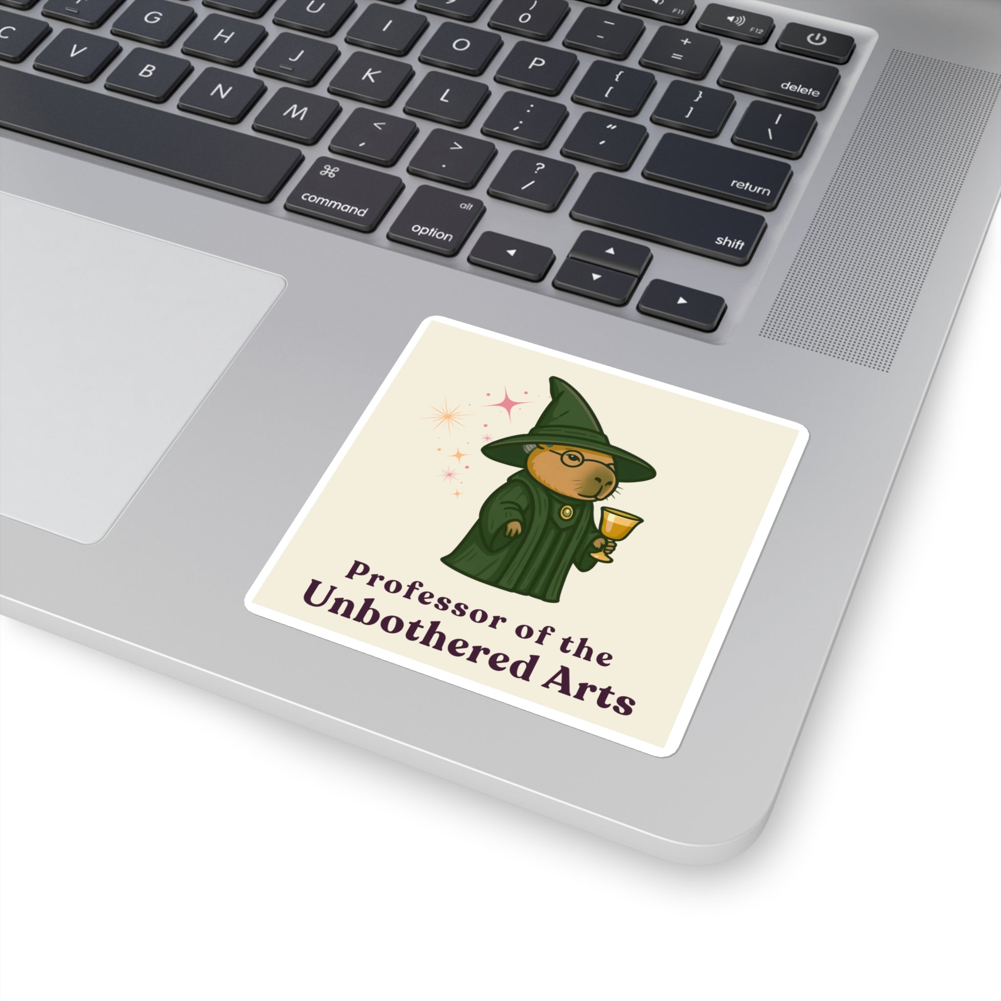 McGonachill: Professor of the Unbothered Arts Sticker – Magical Wizard Capybara Vinyl Sticker