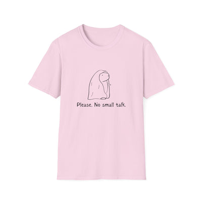 Funny Introvert Tee - "Please.  No Small Talk." Capybara Shirt