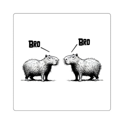 Bro Bro Sticker – Funny Capybara Meme Vinyl Sticker for Water Bottles & Laptops