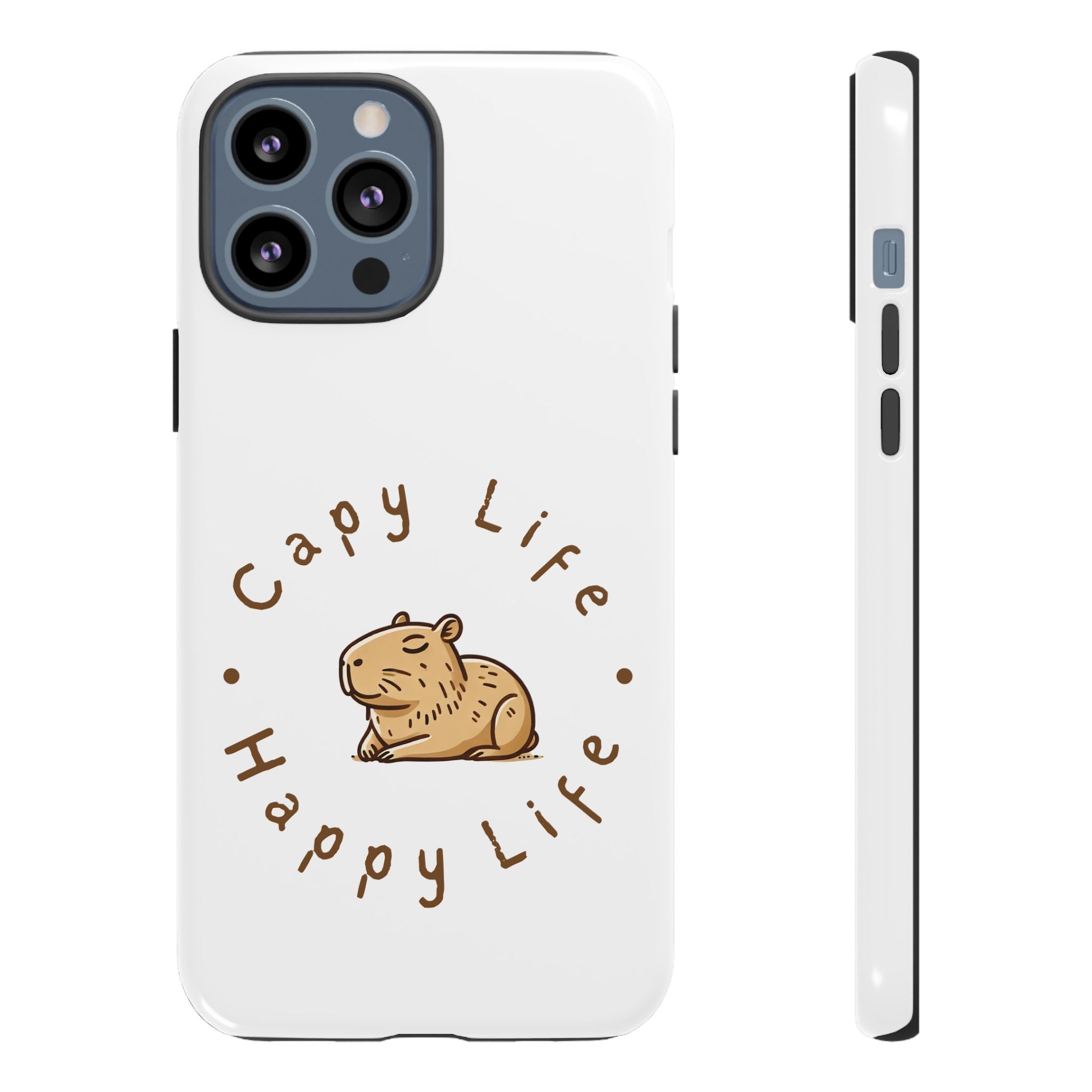 Capy Life Happy Life Signature Logo Phone Case