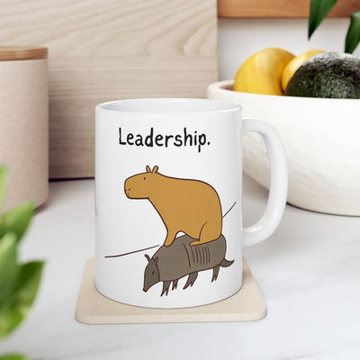"Leadership" Capybara Office Humor Coffee Mug