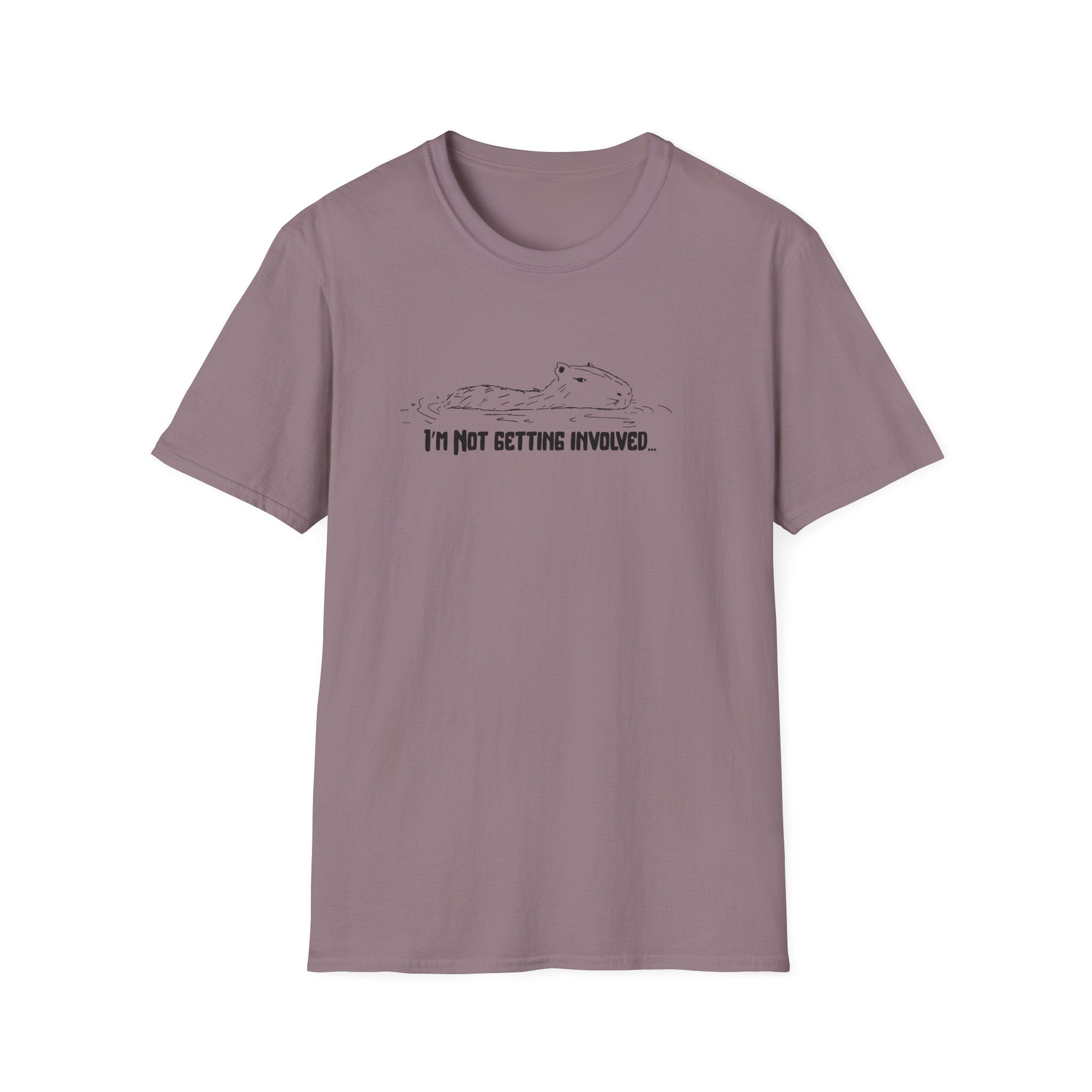 "I'm not getting involved" Capybara No Drama Softstyle Adult Tee