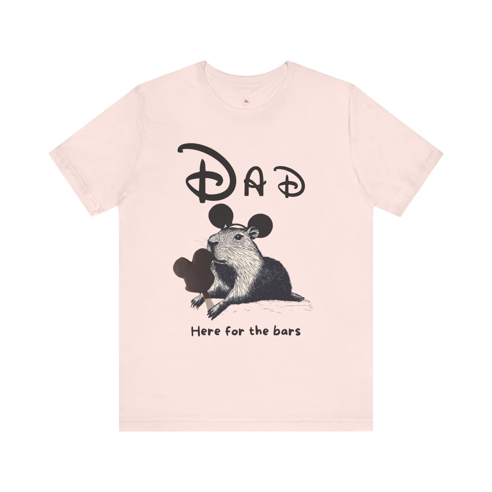 Dad Theme Park Here for the Bars Tee -  Capybara Ice Cream Unisex Jersey Short Sleeve Shirt