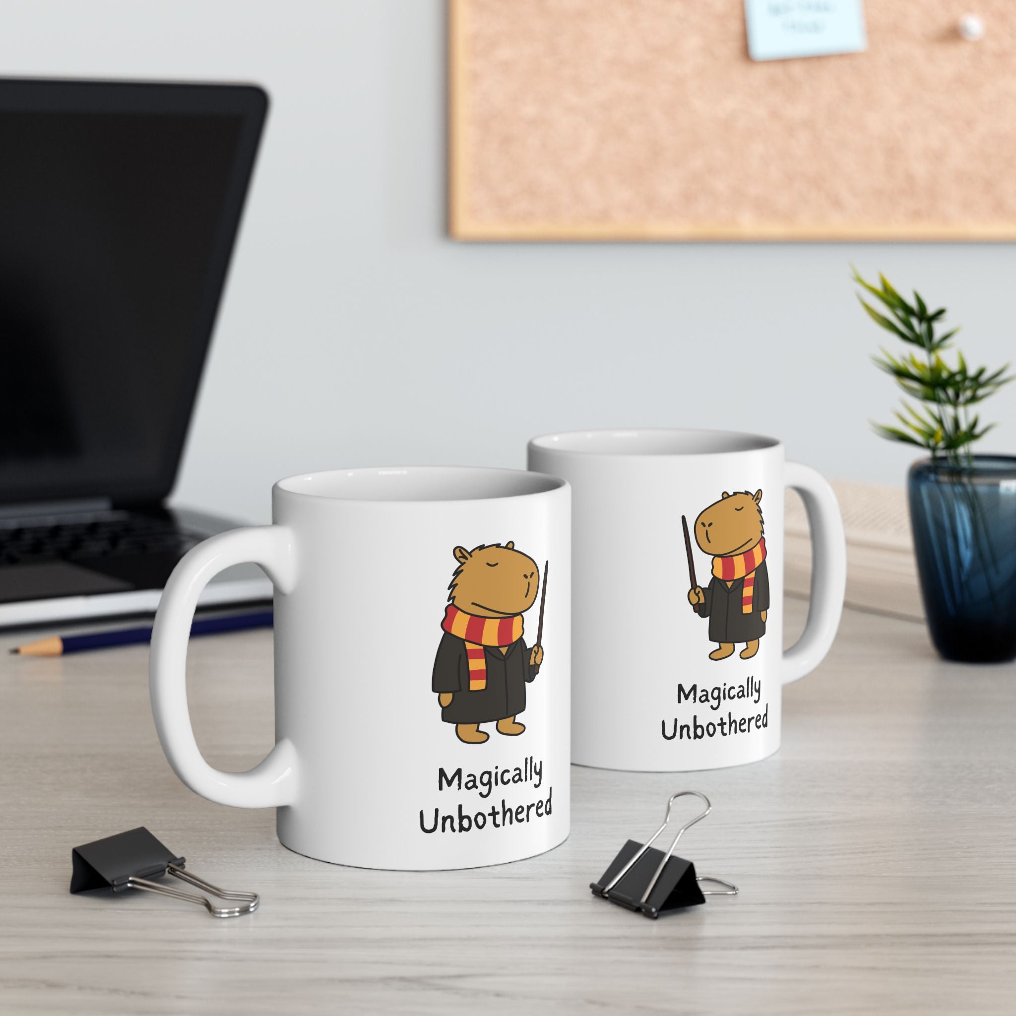 "Magically Unbothered" Capybara Wizard Coffee Mug