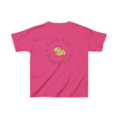 Kids Capybara Life Tee - Happy Life Graphic T-Shirt for Children