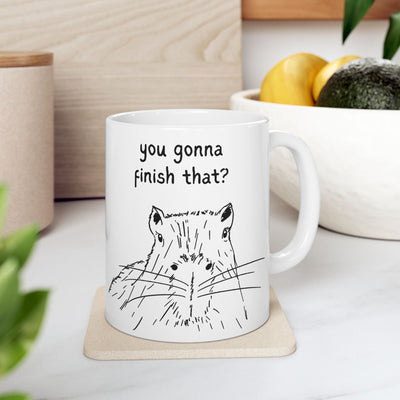 You Gonna Finish That? Funny Capybara Coffee Mug