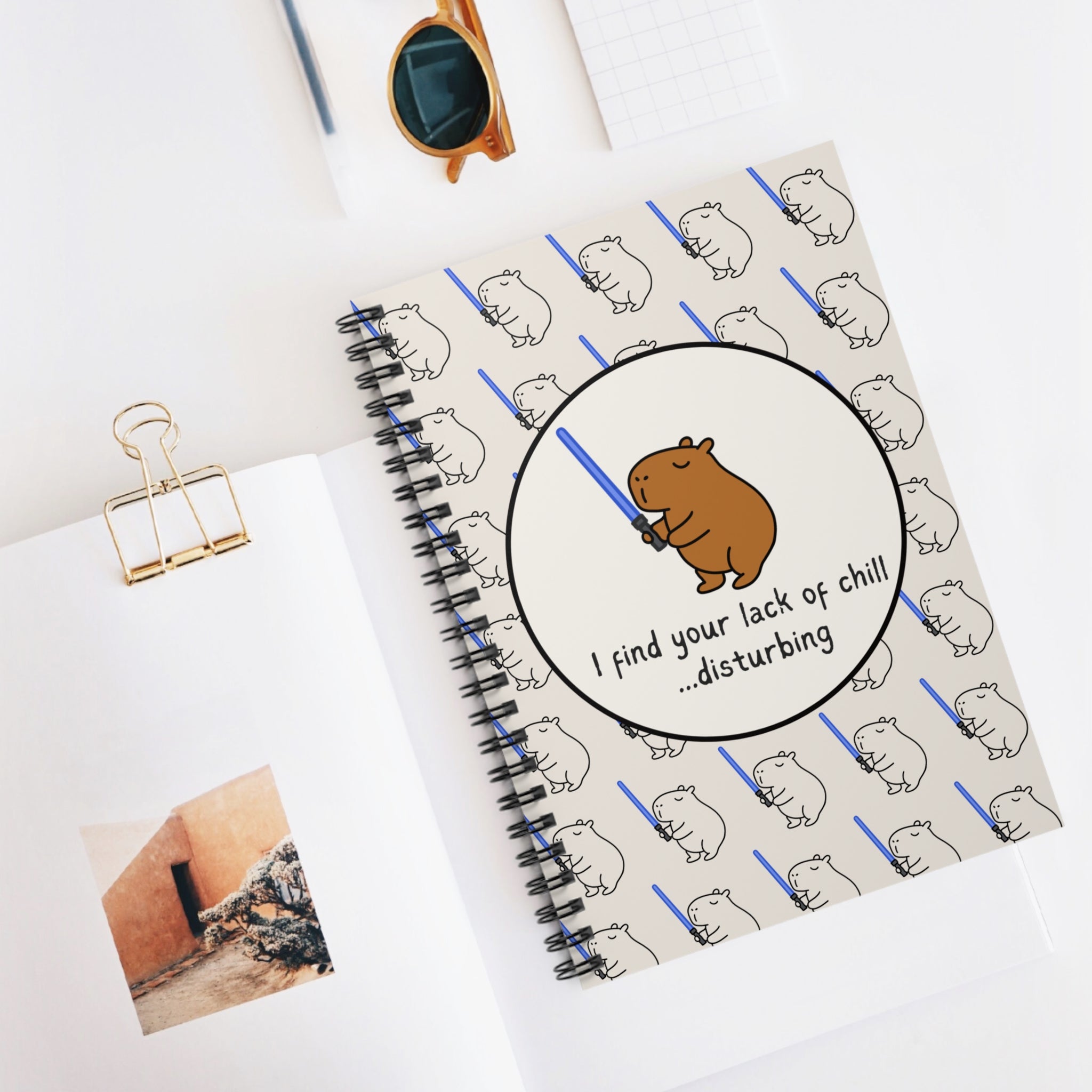 Funny Capybara Notebook – “I Find Your Lack of Chill Disturbing” Journal