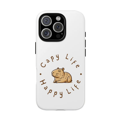 Capy Life Happy Life Signature Logo Phone Case