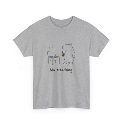 Multitasking BBQ – Funny Capybara Grilling Heavy Tee