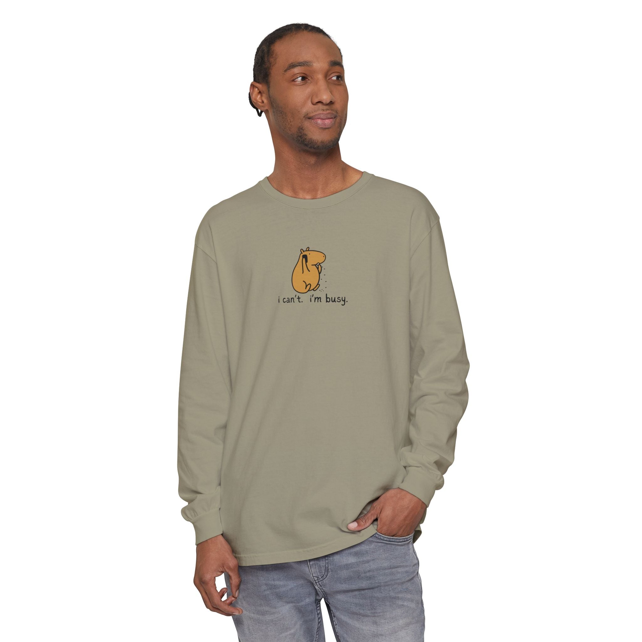 I'm Busy Capybara Long Sleeve Tee