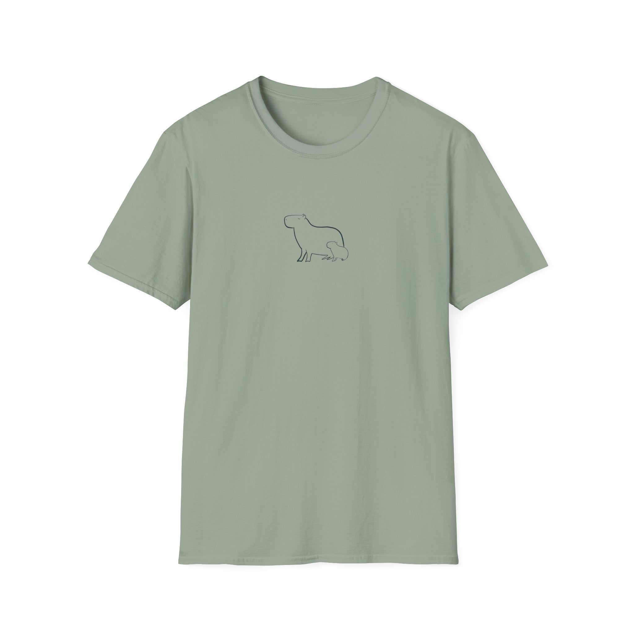 Minimalist Capybara Shirt – Mom & Baby Walk Tee