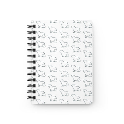 Minimalist Capybara Spiral Notebook – Mom and Baby Pattern Journal