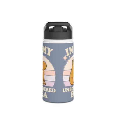 Personalized In My Unbothered Era Capybara Kids Water Bottle