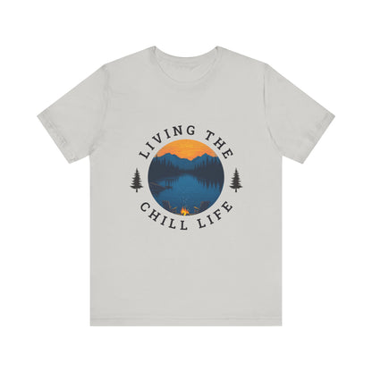 Living the Chill Life Mountainside - Unisex Jersey Tee