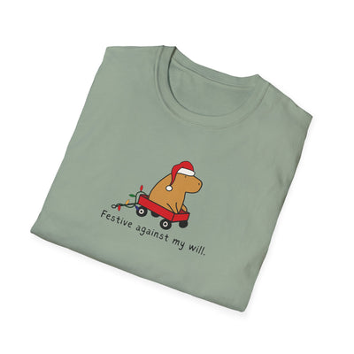Festive Against My Will Capybara Softstyle Tee