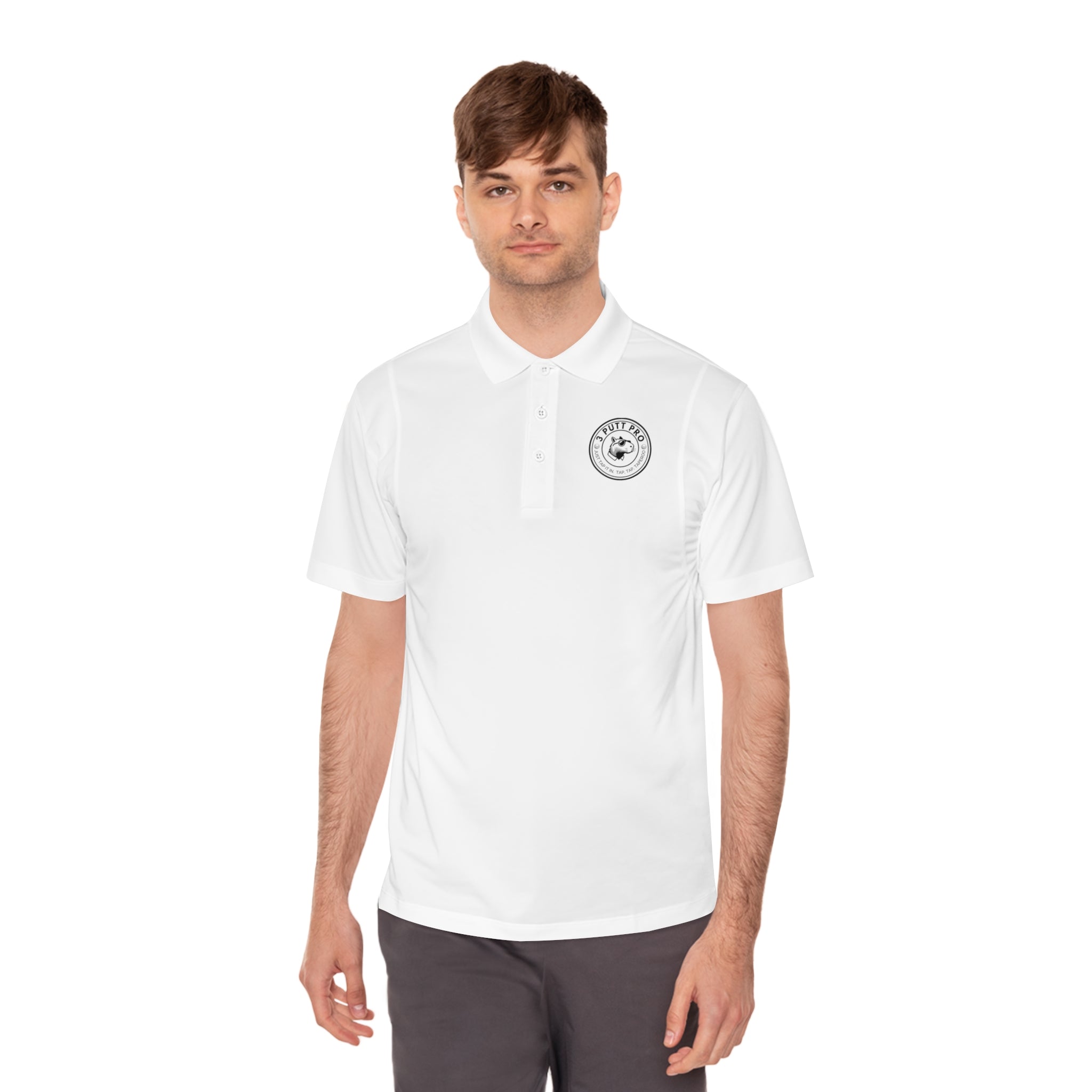 3-Putt Pro Golf Polo – Tap Tap Taperoo Happy Gilmore Shirt – Capybara Country Club Sport-Tek Shirt for Golf Dads
