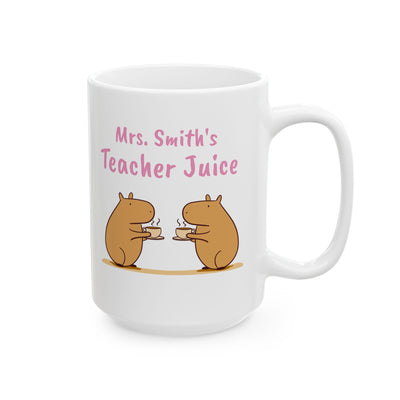 Personalized Teacher Juice Capybara Mug – Funny Gift