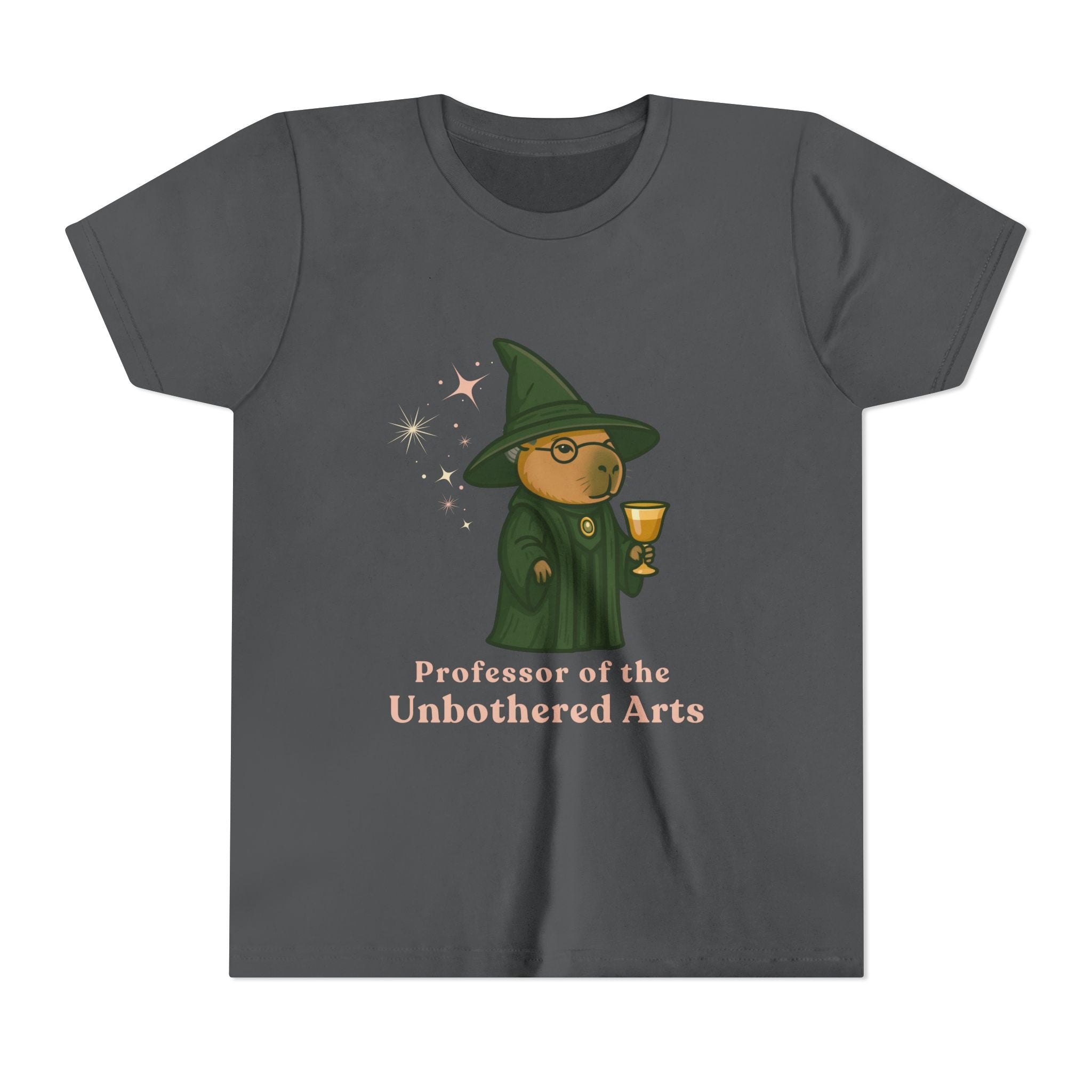 Whimsical Youth Tee - Capybara Professor McGonagall Shirt, Capybara School of Witchcraft & Wizardry, Funny Harry Potter Parody | Magical Fandom Gift |  Unisex Tee