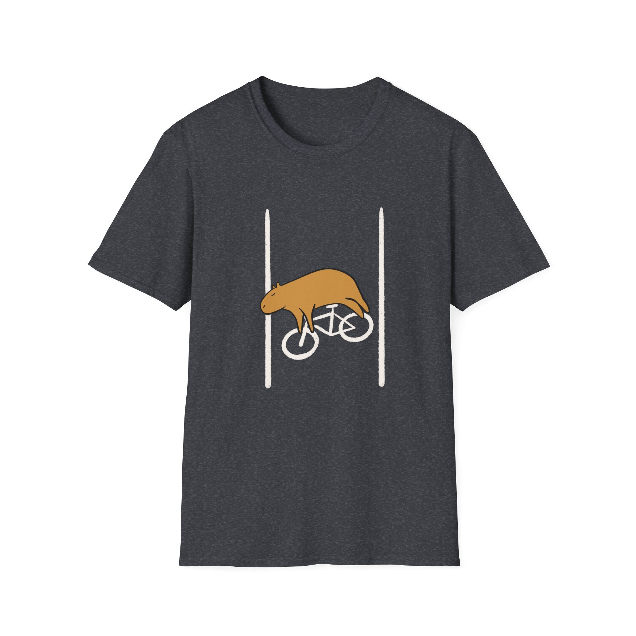Capybara Bike Lane Softstyle Adult Tee