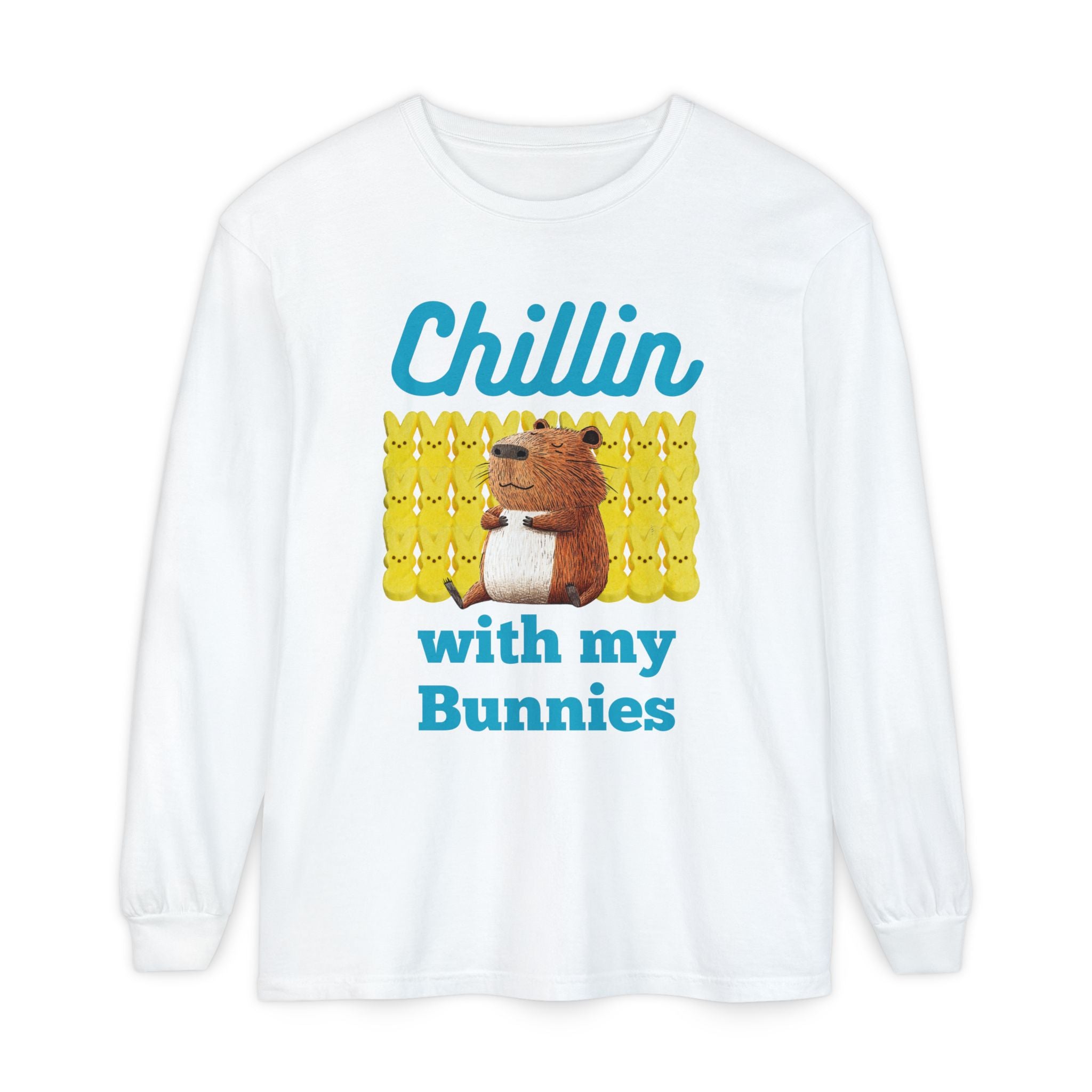 Chillin with my Bunnies - Unisex Long Sleeve T-Shirt (ADULTS)