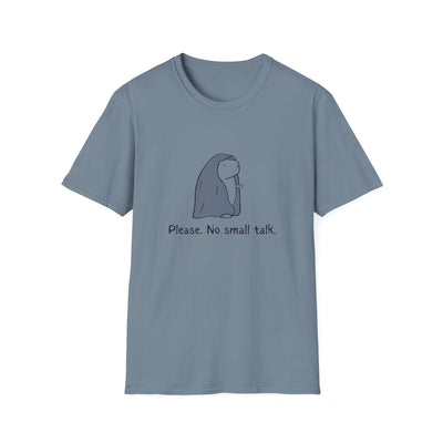 Funny Introvert Tee - "Please.  No Small Talk." Capybara Shirt