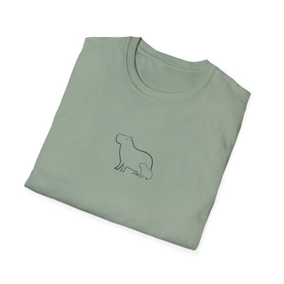 Minimalist Capybara Shirt – Mom & Baby Walk Tee