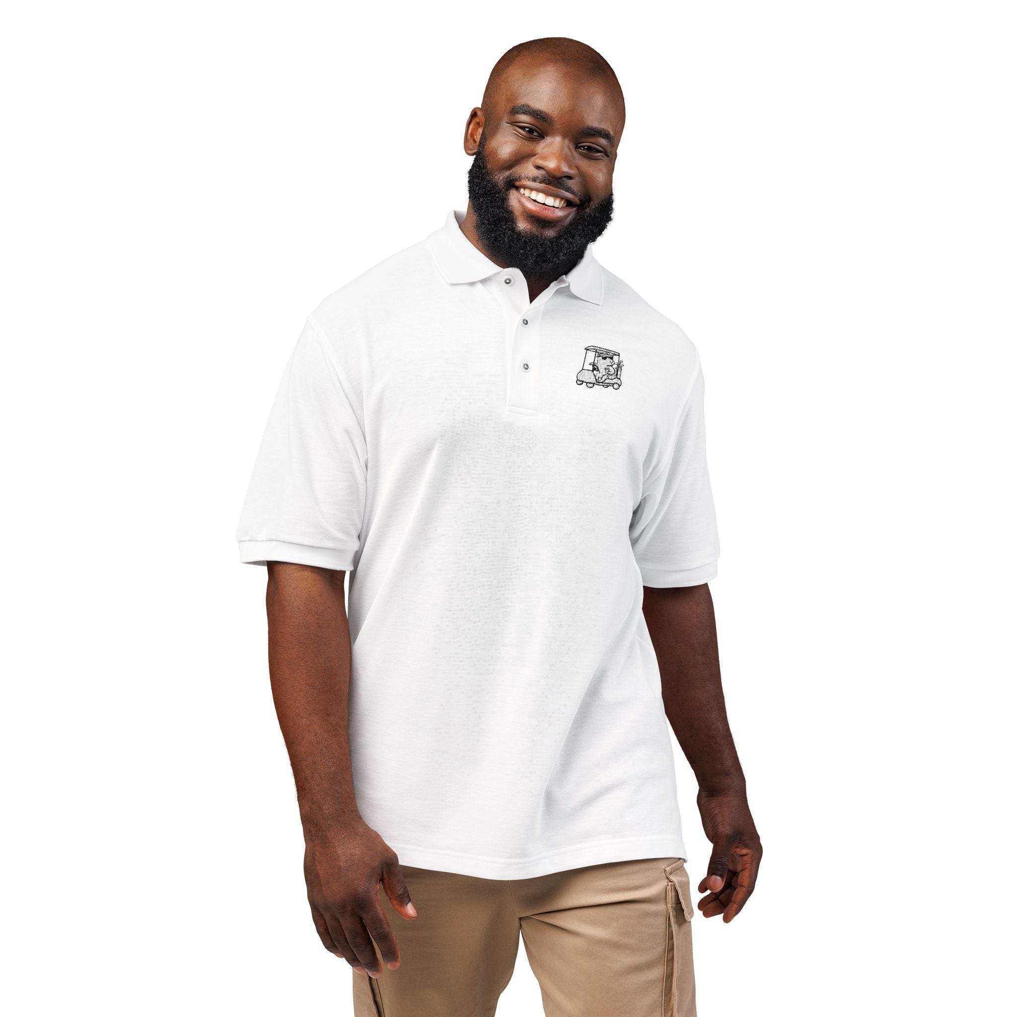Capybara Cart Captain - Funny Golf Polo Shirt