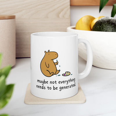 Maybe Not Everything Needs to Be Generated Capybara Mug