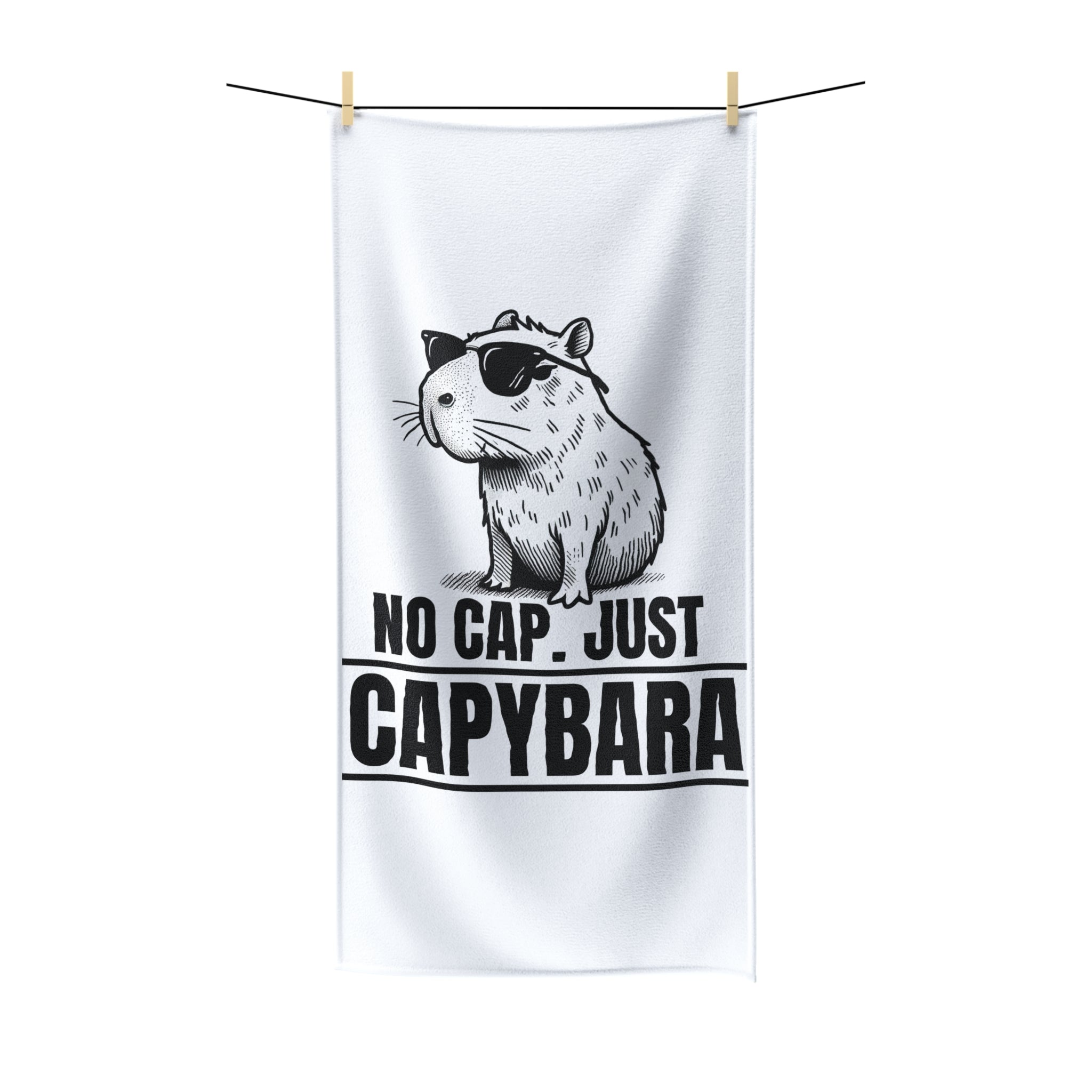 No Cap Just Capybara Beach Towel